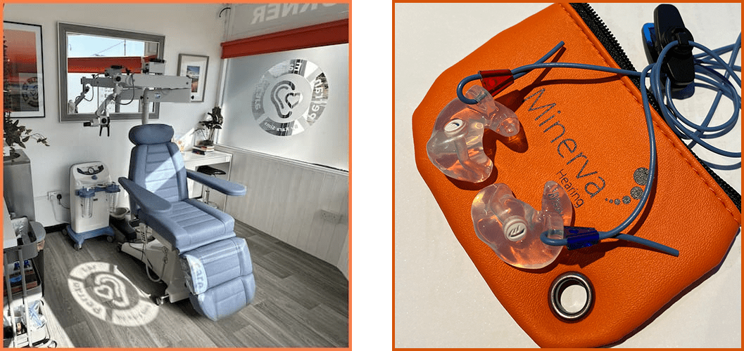 Ear Wax Removal and Minerva custom earplugs by Kara Sims, Perran Ear Care, Perranporth and St Austell, Cornwall